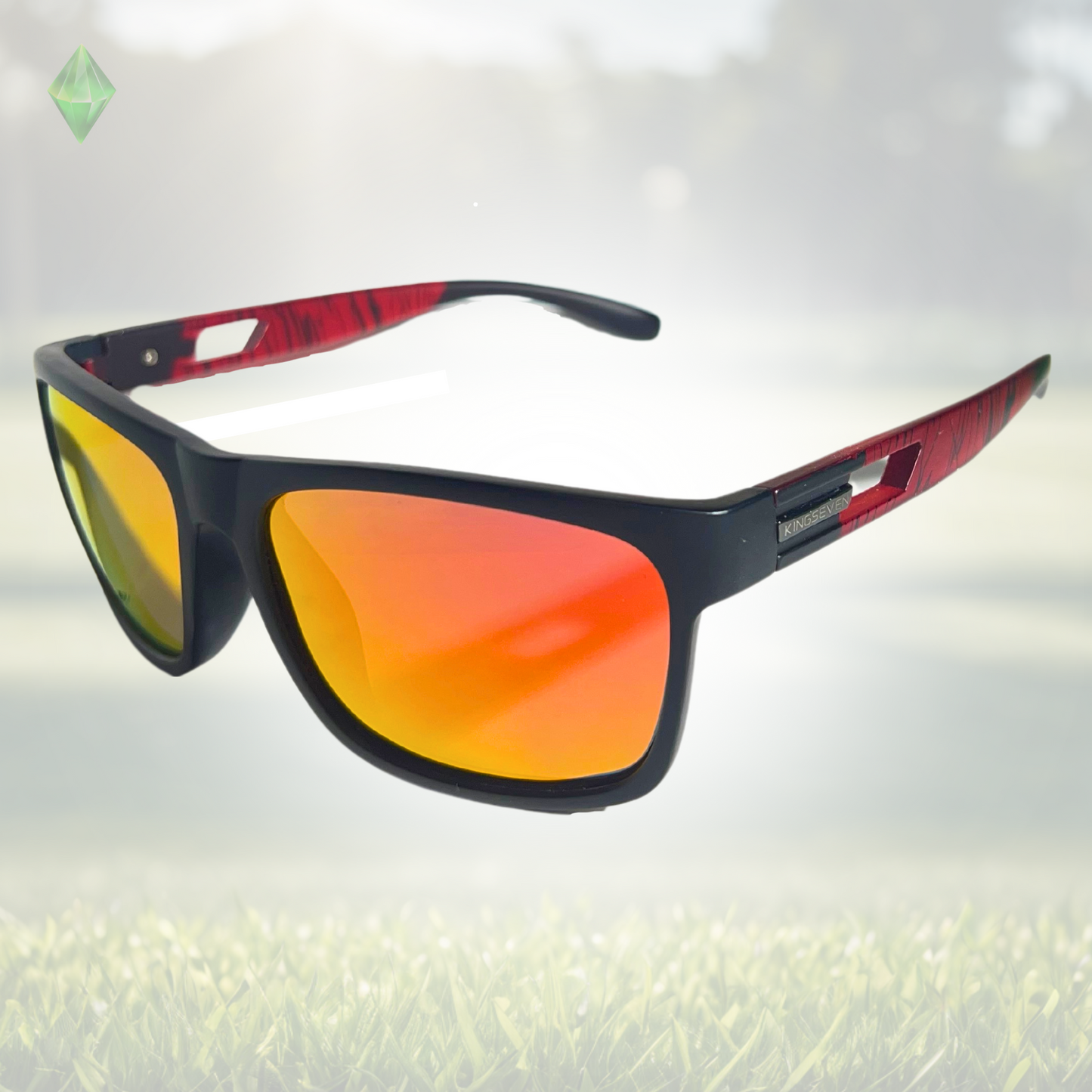 KINGSEVEN Adventure Sunglasses | Red Reflective | Polarized UV400