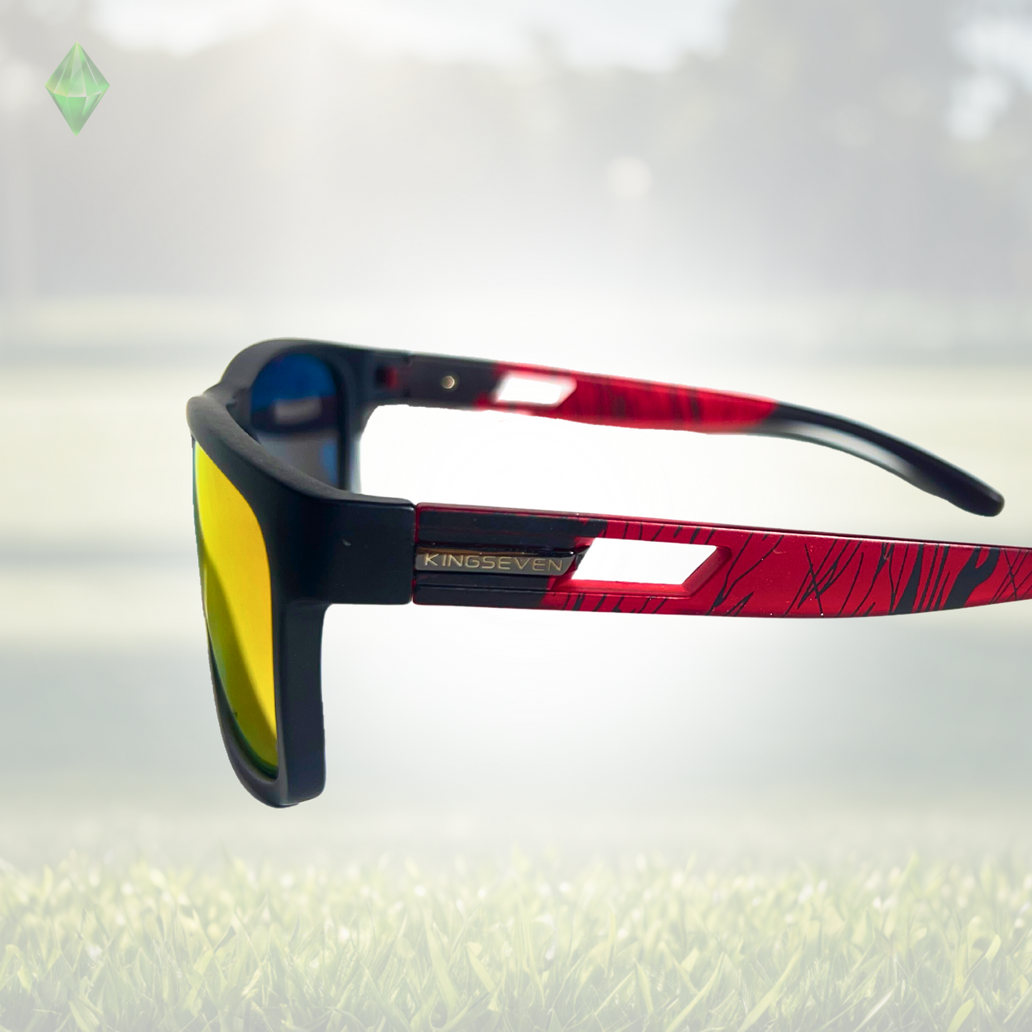 KINGSEVEN Adventure Sunglasses | Red Reflective | Polarized UV400