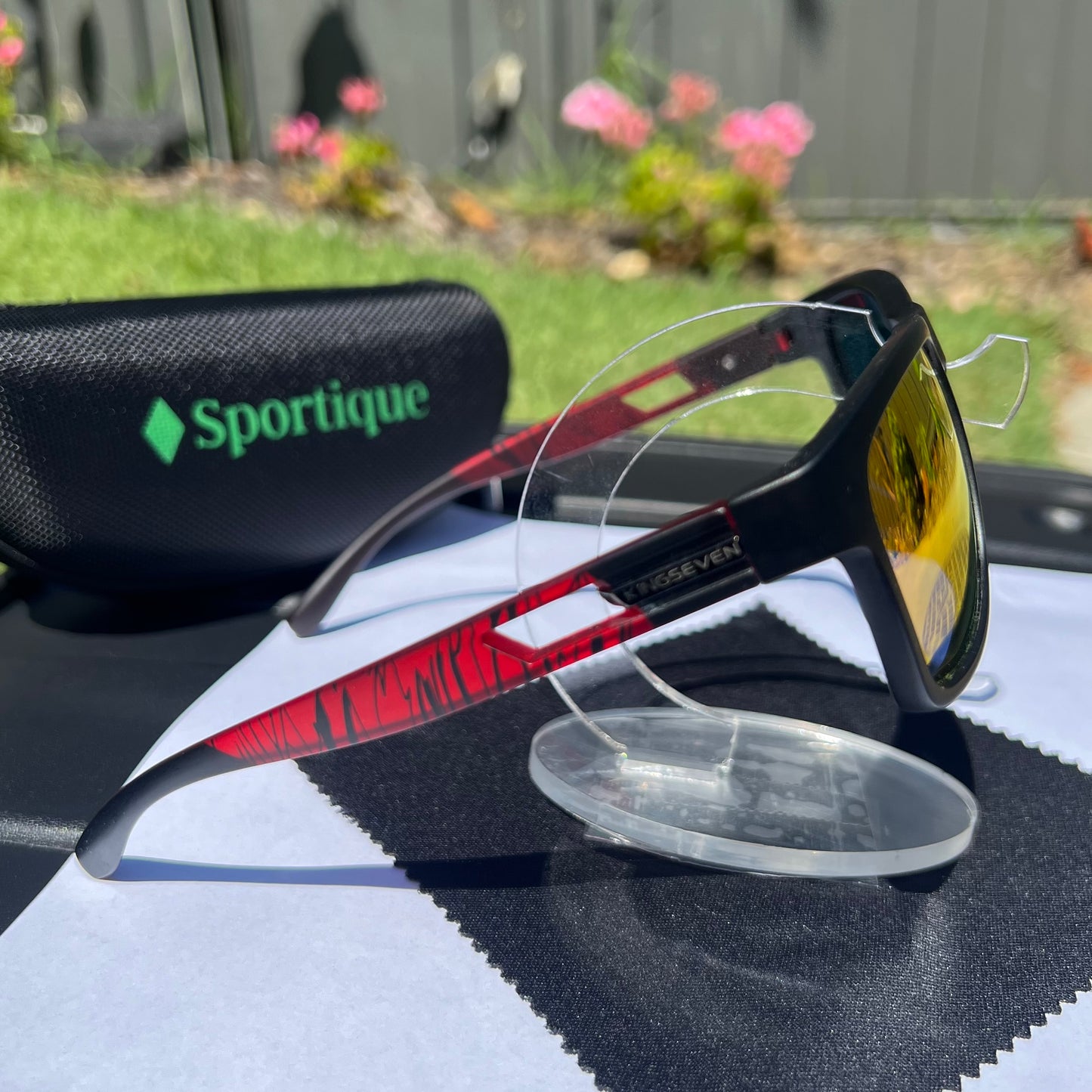 KINGSEVEN Adventure Sunglasses | Red Reflective | Polarized UV400