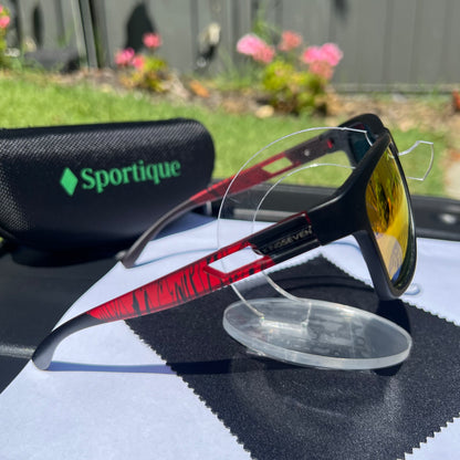 KINGSEVEN Adventure Sunglasses | Red Reflective | Polarized UV400
