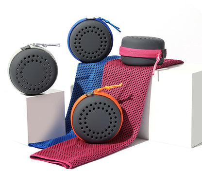 Cooling Towel for Summer & Sports - Quick-Drying & Cooling - Quick-Drying Towels - Cooling Towels for Running - With Storage Box - 30x60 cm (Children) Sky Blue