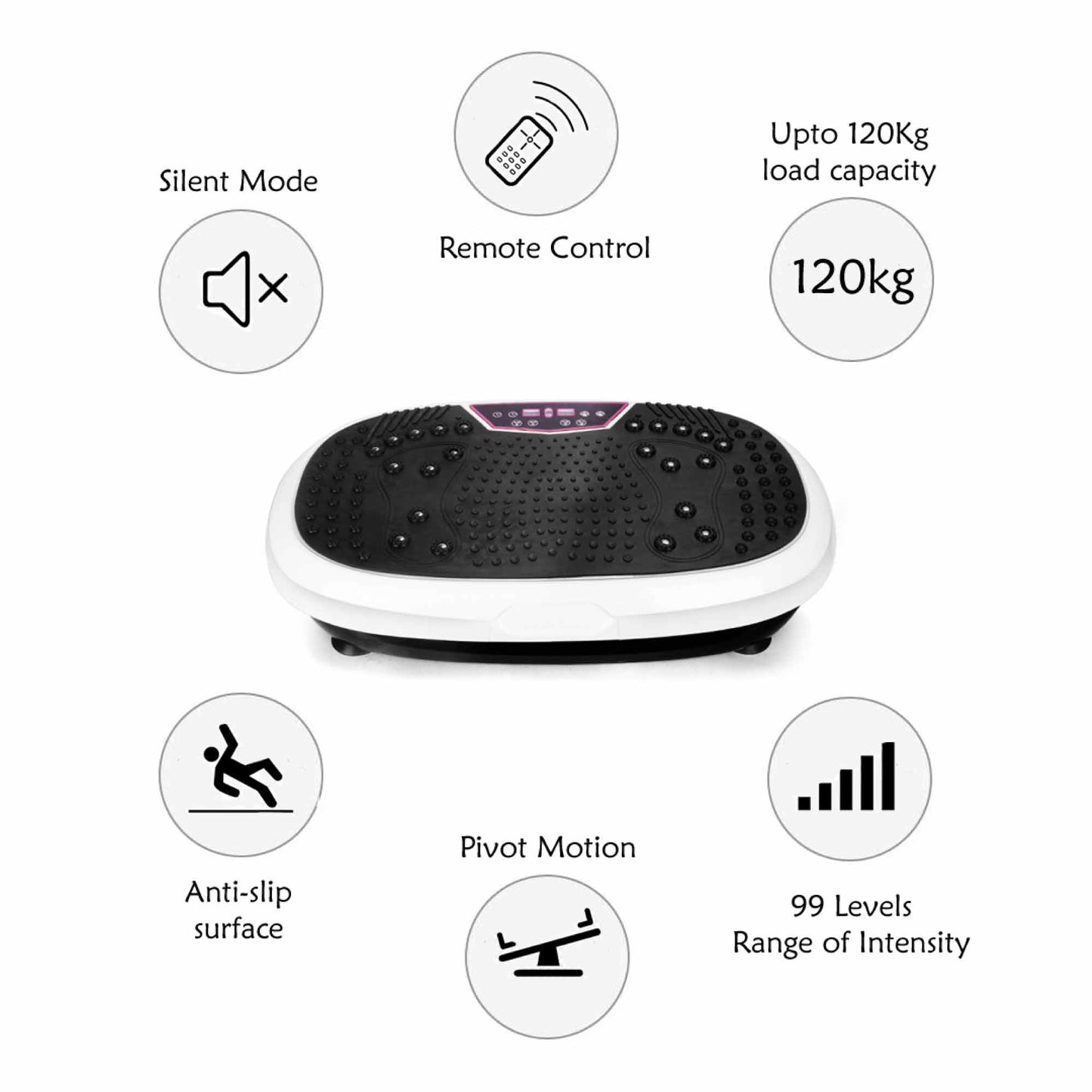 Social Hike Gold Mini Vibration Plate - Vibrating Exercise Machine Platform
