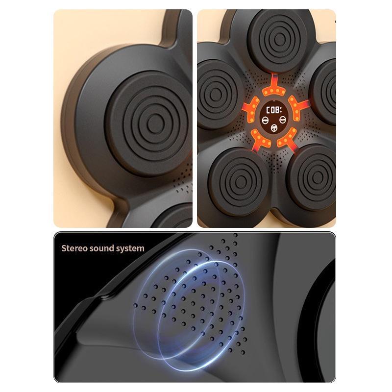 Bluetooth Music Boxing Machine With Wall Mount And Adult Gloves - With Kids Gloves