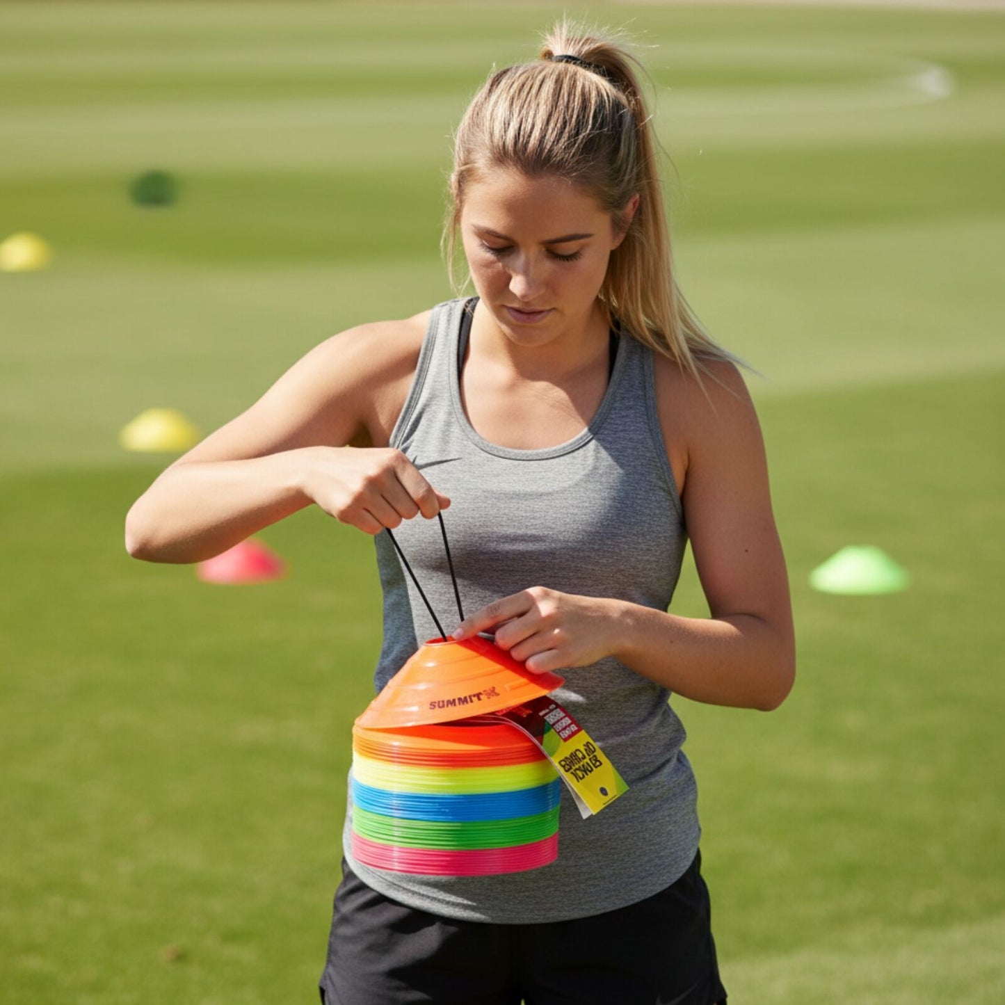 50x Fitness Exercise Sports Training Discs Markers Cones Soccer Rugby Agility