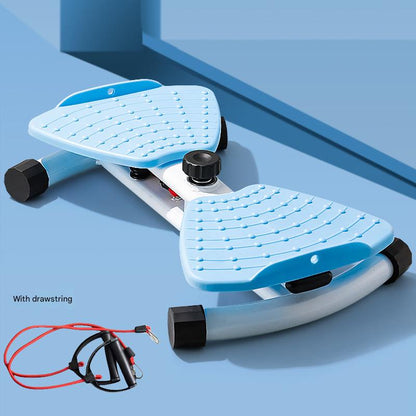 Blue Split Leg & Waist Twister Board - Core Abdominal Trainer with Resistance Bands for Home Fitness